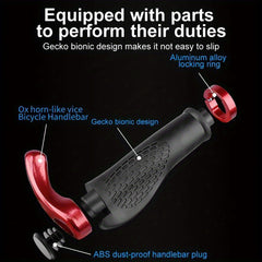 Aluminium Bicycle Handlebar End Cap Anti Skid Rubber Grips