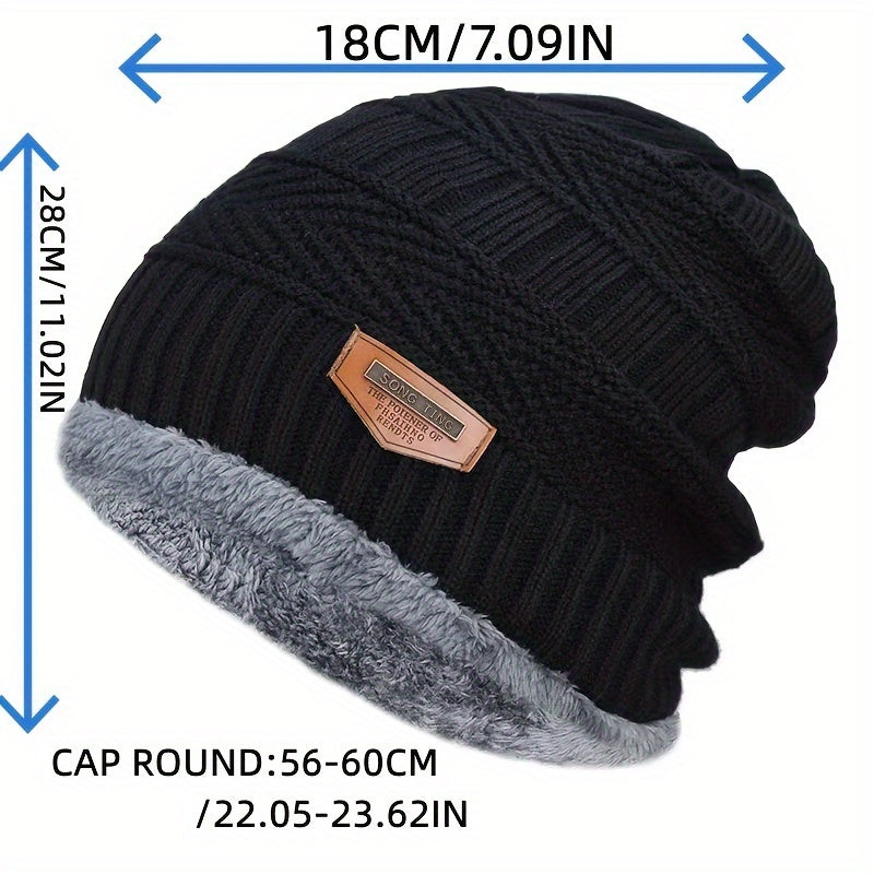 Unisex Winter Thick Beanie Knitted Hat