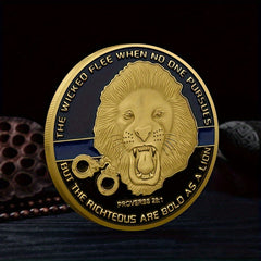 Thin Line Challenge Coin Memorial Collectible Gift For Law Enforcement Officers