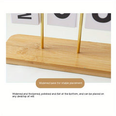 Modern Wooden Manual Flip Hanging List Calendar Office Desktop Decorations