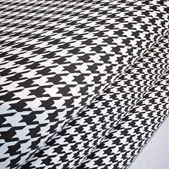 Foldable Houndstooth Texture Storage Box with Steel Frame