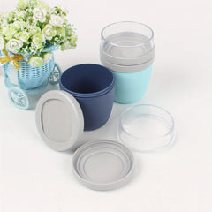 Portable 2 Tier Overnight Oats Container