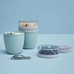 Portable 2 Tier Overnight Oats Container