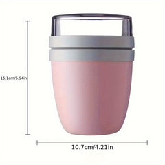 Portable 2 Tier Overnight Oats Container