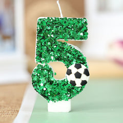 Soccer Number Candle for Birthday Cake Topper