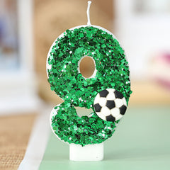 Soccer Number Candle for Birthday Cake Topper