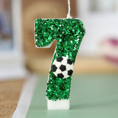 Soccer Number Candle for Birthday Cake Topper