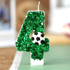 Soccer Number Candle for Birthday Cake Topper