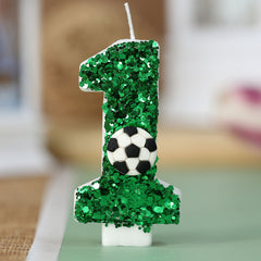 Soccer Number Candle for Birthday Cake Topper