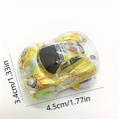 4pcs Transparent Graffiti Mini Pull Back Cars