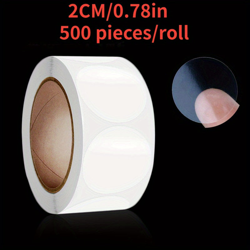 500 Transparent Self Adhesive Sealing Sticker Round Roll for Gift Packaging