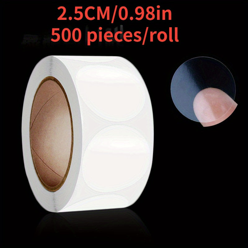 500 Transparent Self Adhesive Sealing Sticker Round Roll for Gift Packaging