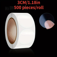 500 Transparent Self Adhesive Sealing Sticker Round Roll for Gift Packaging