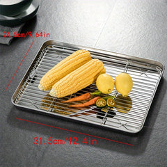 304 Stainless Steel Rectangular Plate Draining Plate With Mesh