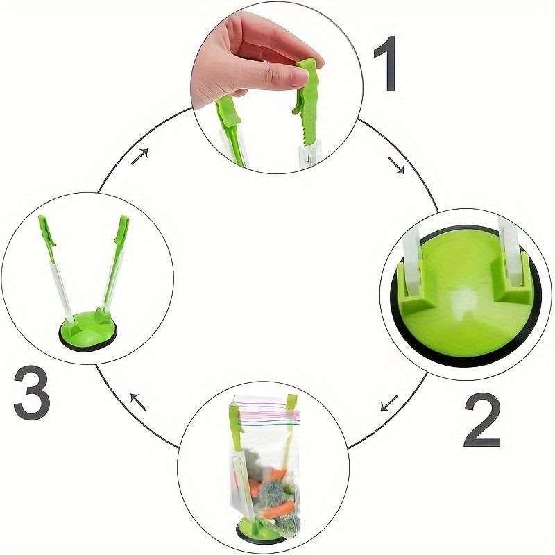 Bag Holder For Plastic Bags Sandwich Holder Food Storage Bags Clip Opener
