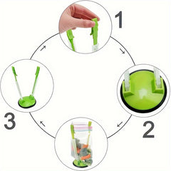 Bag Holder For Plastic Bags Sandwich Holder Food Storage Bags Clip Opener