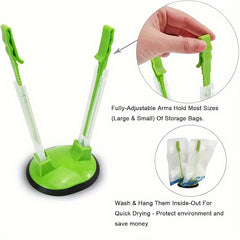 Bag Holder For Plastic Bags Sandwich Holder Food Storage Bags Clip Opener