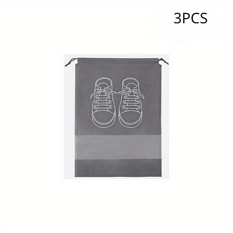 3pcs Large Size Shoe Storage Bag Non Woven Fabric Dustproof Shoe Bags