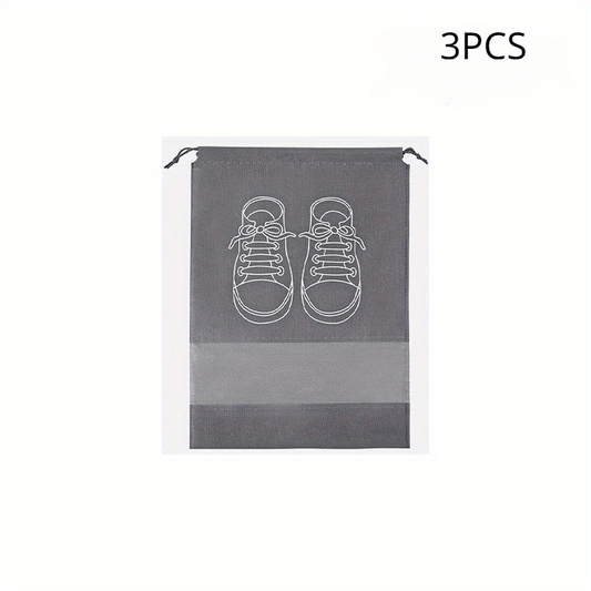 3pcs Large Size Shoe Storage Bag Non Woven Fabric Dustproof Shoe Bags
