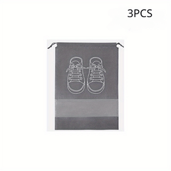 3pcs Large Size Shoe Storage Bag Non Woven Fabric Dustproof Shoe Bags