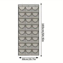 24 Pocket Cap Storage Bag Over the Door Hat Organizer