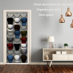 24 Pocket Cap Storage Bag Over the Door Hat Organizer