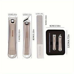 Portable Nail Clippers with Nail File Fingernail & Toenail Cutter