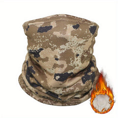 Camouflage Outdoor Sports Neck Gaiter Plus Velvet Windproof Mask