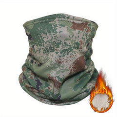 Camouflage Outdoor Sports Neck Gaiter Plus Velvet Windproof Mask