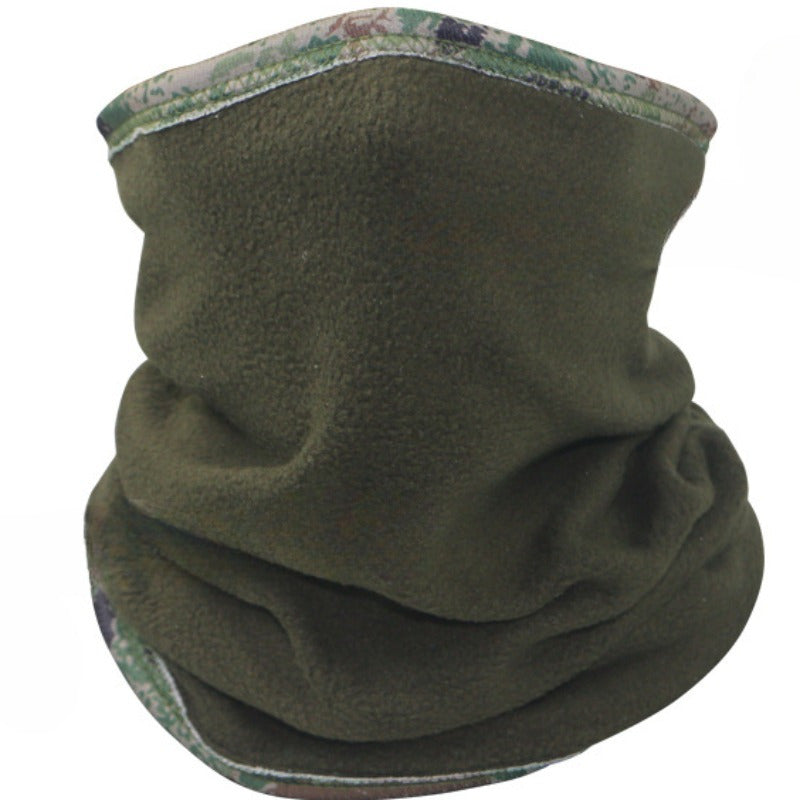 Camouflage Outdoor Sports Neck Gaiter Plus Velvet Windproof Mask