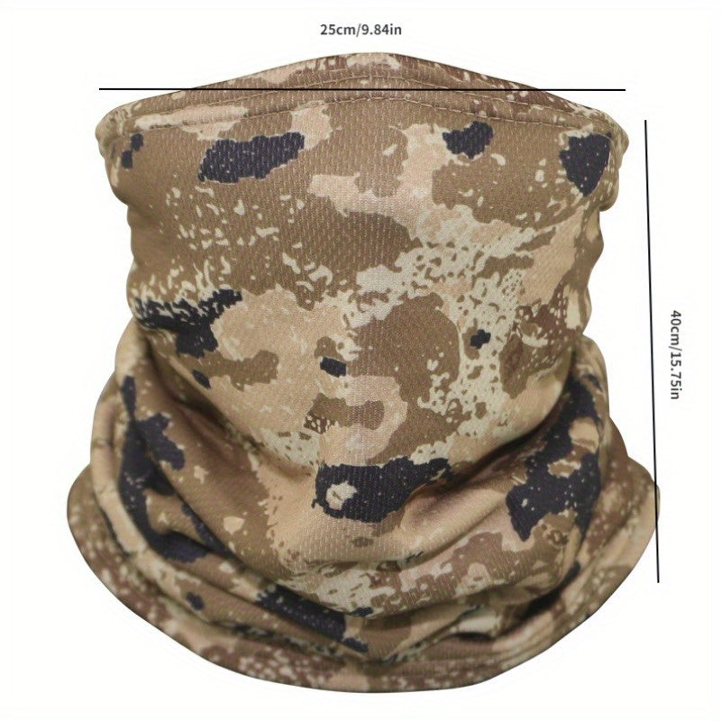 Camouflage Outdoor Sports Neck Gaiter Plus Velvet Windproof Mask