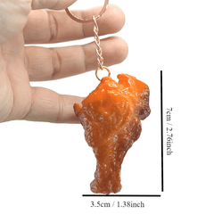 Roast Chicken Leg Car Key Chain Bag Charm Pendant