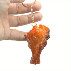 Roast Chicken Leg Car Key Chain Bag Charm Pendant