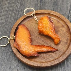 Roast Chicken Leg Car Key Chain Bag Charm Pendant