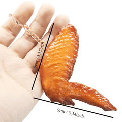 Roast Chicken Leg Car Key Chain Bag Charm Pendant
