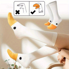 Untitled Goose Game Socks Animal Funny Pattern Unisex Casual Cotton Socks