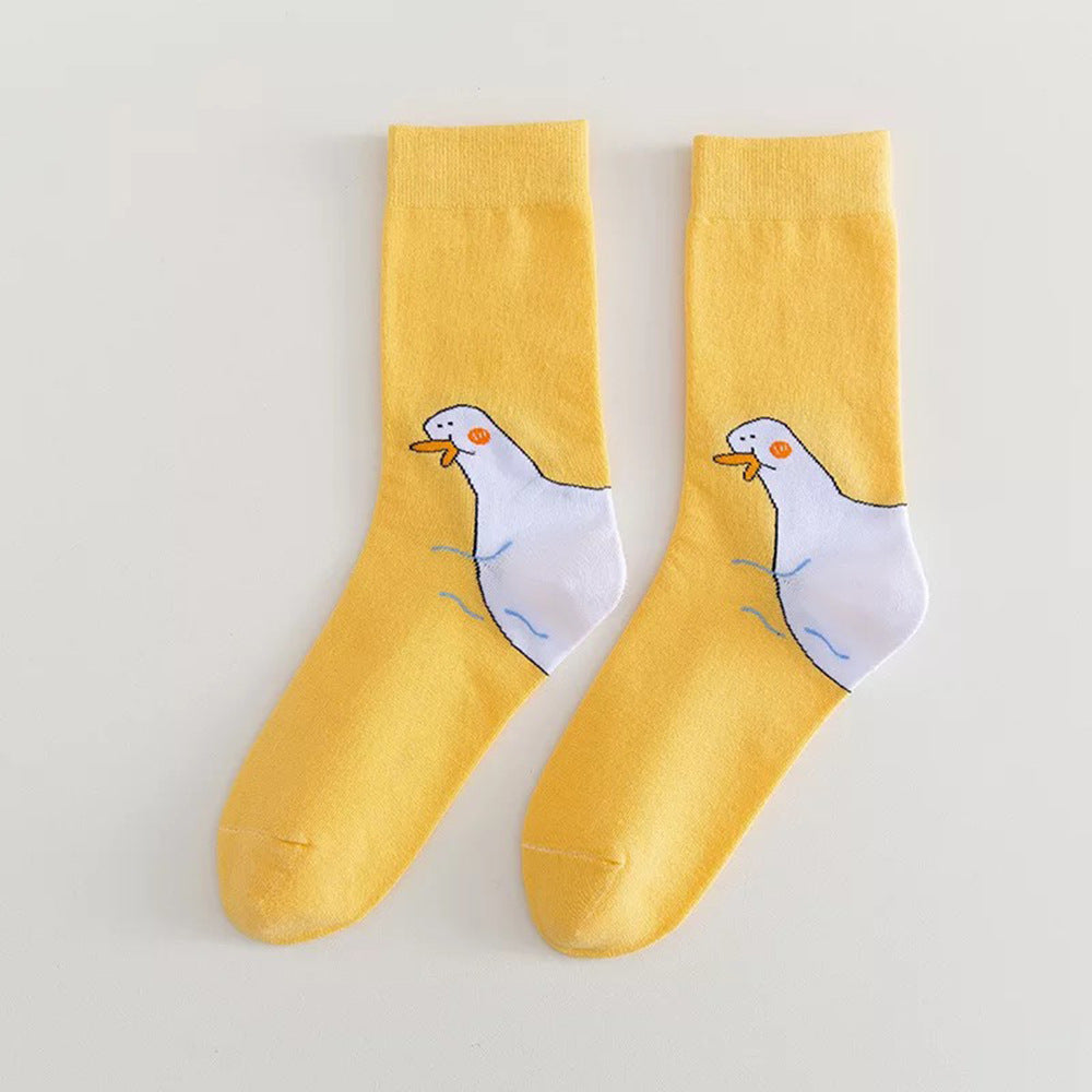 Untitled Goose Game Socks Animal Funny Pattern Unisex Casual Cotton Socks