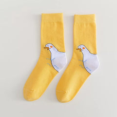 Untitled Goose Game Socks Animal Funny Pattern Unisex Casual Cotton Socks