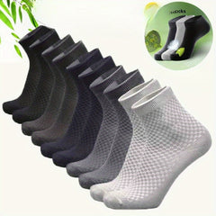 5 Pairs Men's Bamboo Fiber Ankle Socks Spring Summer