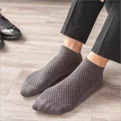 5 Pairs Men's Bamboo Fiber Ankle Socks Spring Summer