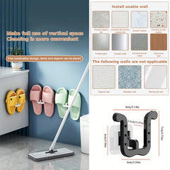 6pcs Wall Mounted Slipper Rack Self Adhesive Shoe Rack