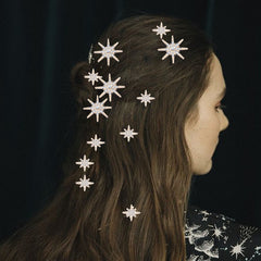4pcs Rhinestone Star Hairpins & Hair Comb Bridal Hair Clips Set