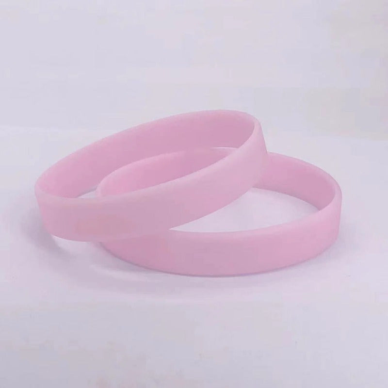 2 Pcs Silicone Bracelet Luminous Ring Sports Group Wristband