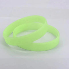 2 Pcs Silicone Bracelet Luminous Ring Sports Group Wristband