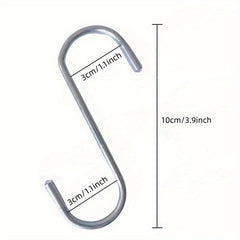 20pcs Heavy Duty S Shaped Hooks for Plants Clothes Closet Kitchen