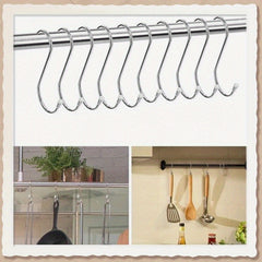 20pcs Heavy Duty S Shaped Hooks for Plants Clothes Closet Kitchen