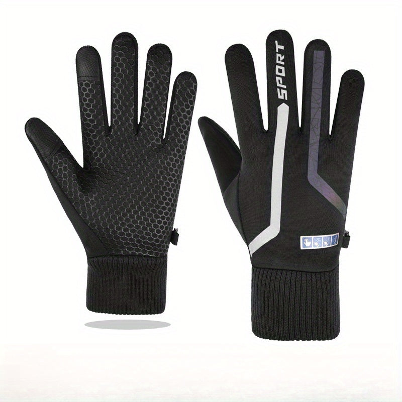 Winter Sports Skiing Warm Gloves For Men Waterproof Thick Gloves