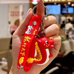 Chinese Dragon Cartoon Keychain Keyring Bag Pendant Year Gift