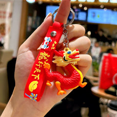 Chinese Dragon Cartoon Keychain Keyring Bag Pendant Year Gift