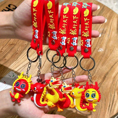 Chinese Dragon Cartoon Keychain Keyring Bag Pendant Year Gift